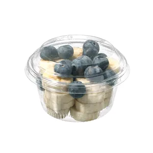 8oz Sustainable PET Transparent Disposable Mini Plastic Dessert Cups With Lids Spoons Round Shape For Drinks Food Snacks Cakes