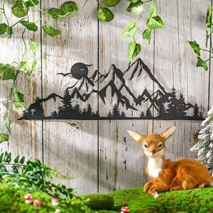 Suministro Original de fábrica estación independiente nuevo hierro personalizado colgante de pared arte ciervo decoración de pared interior sala de estar adorno colgante - Product Image 1