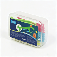 Hete Aanbieding Draagbare Biologisch Afbreekbare Gekleurde Dierenvormige Dagelijkse Flossers Fruitgevuld ISO Gecertificeerde Tandflosspicks voor Kinderen