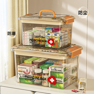 กล่องยาใสเฉียวเจี๋ยความจุขนาดใหญ่พิเศษแบบพกพาสำหรับใช้ในครอบครัว - Product Image 3