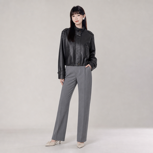 Nouvelle Collection 2026 : Blousons Utilitaires <span class=keywords><strong>en</strong></span> PU <span class=keywords><strong>pour</strong></span> <span class=keywords><strong>Femme</strong></span> – Style <span class=keywords><strong>Aviateur</strong></span>, Col Montant, Boutons, Poches à Rabat, Coupe Ajustée, Manteaux Courts <span class=keywords><strong>en</strong></span> <span class=keywords><strong>Cuir</strong></span> <span class=keywords><strong>pour</strong></span> Automne-Hiver - Product Image 4