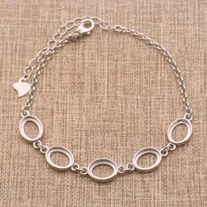 สเตอร์ลิง6*8/<span class=keywords><strong>7</strong></span>*<span class=keywords><strong>9</strong></span>/8*10/<span class=keywords><strong>9</strong></span>*11/10*12มม. กรอบกำไลข้อมือกึ่งเมานต์บาร์เปล่าการตั้งค่าฐาน S925โดยไม่ต้องฝังหิน<span class=keywords><strong>หลัก</strong></span>สำหรับ DIY - Product Image 2