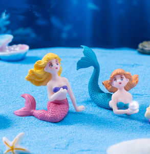 Mode chaude sirène résine artisanat Aquarium Micro océan animaux paysage dessin animé Figures bricolage PVC Figurine ornements - Product Image 4