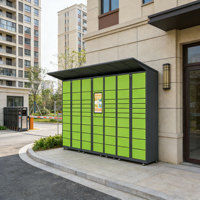 Casier à colis intelligent automatisé sans clé pour les coursiers |   Armoire de livraison électronique en métal et système de stockage postal pour la logistique