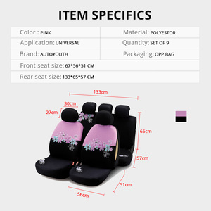 ผ้าคลุมเบาะรถยนต์ปักลายดอกไม้สำหรับผู้หญิง,สำหรับ <span class=keywords><strong>Mazda</strong></span> <span class=keywords><strong>6</strong></span>สำหรับ Vaz 2110 Opel Astra Renault สำหรับปี2001 Chevy - Product Image 4