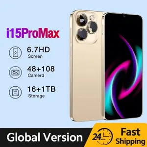 Nieuwe Originele I16 Pro Max Mobiele Telefoon Smartphone Goedkope Telefone Gaming Mobiele Telefoon A15 16 14 13 Android Functie 5G Smartphone