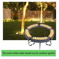 Shingel Factory 48W Solaire Extérieur LED Jardin Lumière IP65 Étanche Câlin Arbre Aube Crépuscule Spot Lumière Anneau pour Palmier Lampe