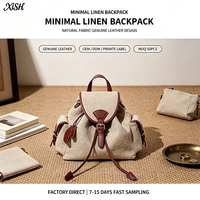 Tas Ransel Linen Desainer Wanita Mewah Kasual Tas Selempang Minimalis Tas Selempang Multifungsi Tas Ransel Kecil Modis OEM ODM