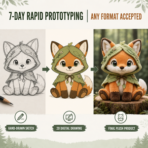 Peluche personnalisée Renard de la Forêt Magique avec tenues à thème, Fabricant professionnel, Cadeau de Noël, Tendance, OEM ODM, Mascotte en peluche - Product Image 3