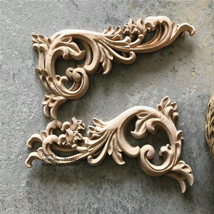 Dekoratif ahşap oyma köşe onlay ve aplike antika Onlays pervaz - Product Image 1
