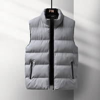 2024 Otoño Invierno HeatTech Outwear Sudeste Asiático Oriente Medio Moda Stand Collar Casual Slim Chaleco para hombres