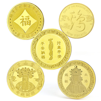 Pièce de monnaie commémorative 3D estampée, finition chrome brillant effet miroir, pièce de défi personnalisée en métal, or et argent, vente en gros