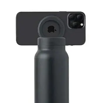 Magsafe Bouteille de boisson de sport en acier inoxydable, thermos, bouteille d'eau magnétique avec support pour téléphone, tasse à café thermique isolée