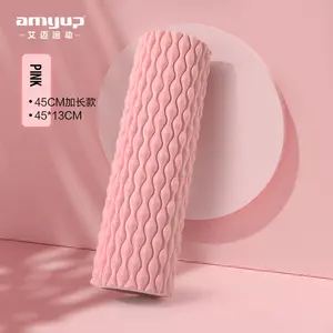 Amyup rolo esportivo de alta qualidade com logotipo personalizado, conjunto de rolo de espuma muscular para massagem e ioga, rolo de espuma eva para exercícios