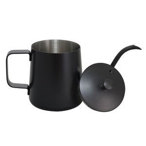Instock 600ml Pot kopi baja tahan karat dengan tutup cerat mulut panjang Logo kustom kendi rumah penggunaan Pot air logam pegangan ketel tetes - Product Image 6