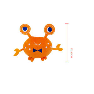 Sıcak satış interaktif gıcırtılı çiğnemek oyuncak peluş tasarım Bite dayanıklı köpek oyuncak turuncu yengeç köpeğin favori <span class=keywords><strong>Pet</strong></span> çiğnemek oyuncak - Product Image 2