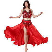 Vente en gros bon marché de robes de costume de danse du ventre professionnelles élégantes pour femmes adultes faits à la main pour femmes vêtements de scène et de danse