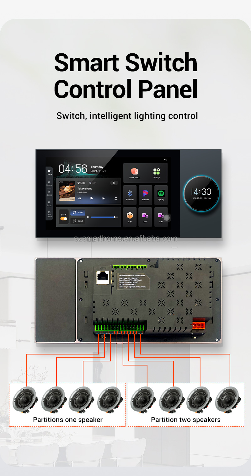 4/7/8 Inch Music Player with Amplifiers Android Wi-Fi Smart Control Panel for Smart Home Sound Systems USB FM Radio · image 4