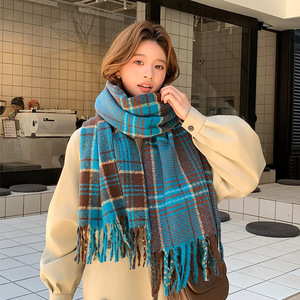 Écharpe châle en fausse fourrure de style japonais <span class=keywords><strong>Vitto</strong></span>, même dimension que TikTok, fraîche, rétro, chaude, pour couple, assortie à tout - Product Image 1