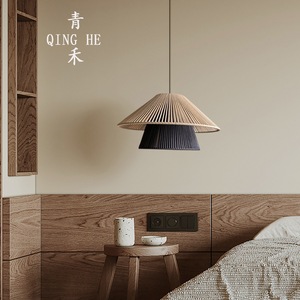 Lampe suspendue Qing He Wabi Sabi E27, lampe à économie d'énergie, forme ronde, pour chambre à coucher, salon, décoration de la maison - Product Image 4