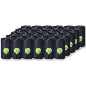Bolsas para excremento de perro DREAM GLAMOUR, 300 unidades, a prueba de fugas, negras, para la eliminación de desechos de mascotas - Product Image 1