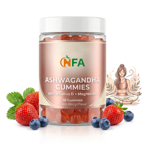 Gomitas de Ashwagandha OEM ODM con Vitamina D+ Magnesio, Adaptógenos Naturales para el Equilibrio Diario, 90 Gomitas, Sabor a Bayas Mixtas - Product Image 1