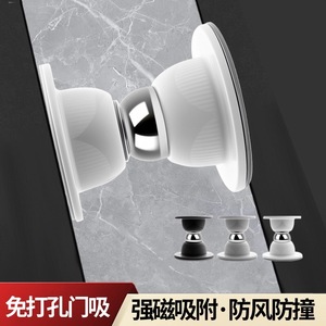 Tope de Puerta Magnético de Silicona para Montaje en Suelo, Diseño Minimalista en Negro, Blanco y Gris, Anticolisión - Product Image 3