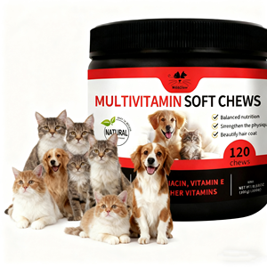 Mascotas Multivitamínico Soft Chew <span class=keywords><strong>Dog</strong></span> Treats con vitamina B3 B6 D3 Biotina Inmunidad Digestión Soporte para la salud Orgánico - Product Image 1