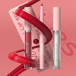 Set di Set di labbra in LipLiner <span class=keywords><strong>3</strong></span> in 1 con lucidalabbra e labbra Private Label trucco vegano lucidalabbra rossetto opaco impermeabile - Product Image 2
