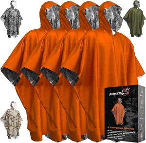 Échantillon Gratuit Poncho de Pluie d'Urgence Isotherme avec Doublure en Mylar Couvertures de Survie pour Voiture Imperméables et Robustes - Product Image 1