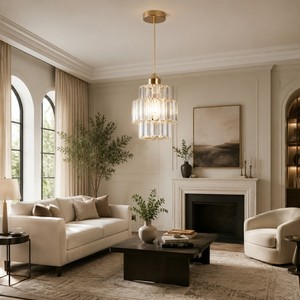 Single Head Modern Crystal Pendant Light Simple Balcony Corridor Chandelier for Home - Product Image 1