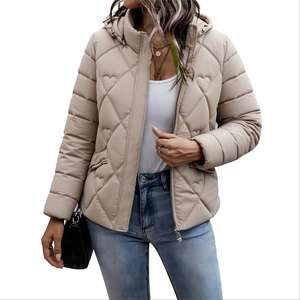 Chaqueta Acolchada Informal con Puntadas en Forma de Corazón, Ligera y Cálida para Escapadas de Fin de Semana - Product Image 3