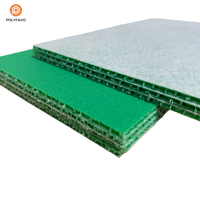 Panneau alvéolé en PP à surface rugueuse pour protection de chantier, panneau de construction en plastique recyclé, sous-couche de protection de sol
