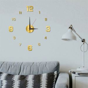 3D Luminous Floor <b>Clock</b> Frameless Acrylic DIY <b>Digital</b> Quartz LUMINOVA Minimalist Silent Living Room Bedroom Office Wall Decor - Product Image 5