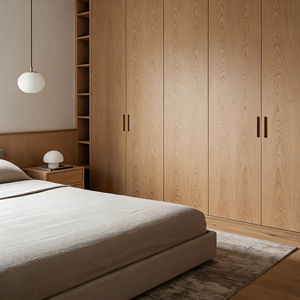 Armoire de chambre à coucher BALOM, porte à charnières en bois massif moderne personnalisée, rangement spacieux, meilleur prix - Product Image 6