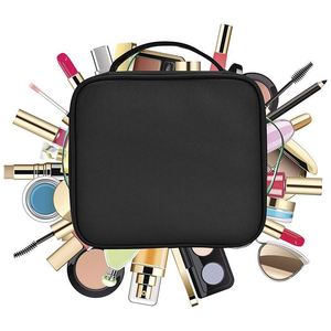 BSCI factory Travel <b>Makeup</b> <b>Bag</b> Large Cute Cosmetic,for Women Leather Case Professional,Train Case Organizer with Adjustable - Product Image 5