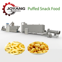 Ligne d'extrusion automatique à double vis pour boules de maïs, anneaux soufflés, machine industrielle de fabrication de snacks soufflés personnalisés