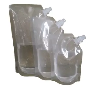 Groothandel Transparant Waterdicht Pouch Melk Drank Verpakking Stand Up Tuit Zakje