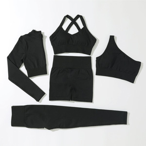 Wholesale Sports Clothes 5PCS Seamless Fitness Yoga Set Gym Fitness Sets Workout Clothing Women