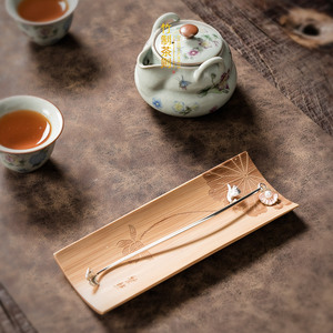 Oogishido Bamboo <b>Tea</b> Scoop Flat Shape Eco Friendly <b>Tea</b> Pick For Kung Fu <b>Tea</b> <b>Set</b> Accessories - Product Image 4