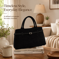 Sac en daim tissé fait main style streetwear, imperméable, grande capacité, sac à bandoulière pour femme, ensemble assorti deux pièces
