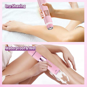 Afeitadora eléctrica personalizable recargable 2 en 1 indolora, máquina de eliminación de Bikini, recortadora de vello corporal para piernas, brazos, pubis - Product Image 4