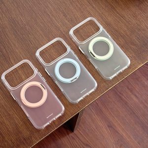 Designed Anti Yellow Translucent Shockproof Phone Case Magnetic 360 Rotatable <b>Ring</b> Kickstand for iPhone 17 16 15 <b>Pro</b> Max - Product Image 5