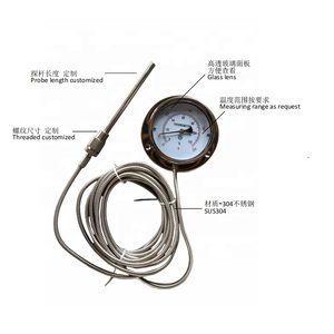 Thermomètre industriel avec boîtier en acier inoxydable Support OEM et ODM pour instruments de température pour l'industrie alimentaire - Product Image 6