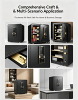 Caja Fuerte Inteligente con Huella Dactilar, Contraseña Digital, Gabinete de Seguridad Antirrobo, Armario Oculto para Guardar Objetos de Valor en Casa u Oficina, D-45FS