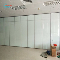 Movable Partition Sliding Folding Glass Wall with Doors for School and Hospital Use Competitive Price