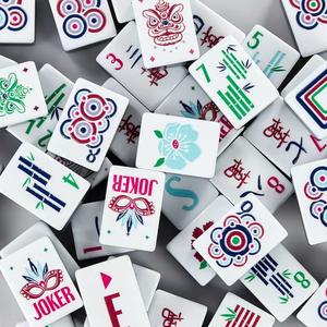 Luxury 4 - Layer American Design Fade - Proof Mahjong Tiles, Laser Engraved for Home <b>Entertainment</b> with Family - Product Image 1