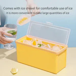 Haixin Silicone Báo Chí loại ICE CUBE Tray với bìa Ice Tray đa lớp drawable Ice Cube khay