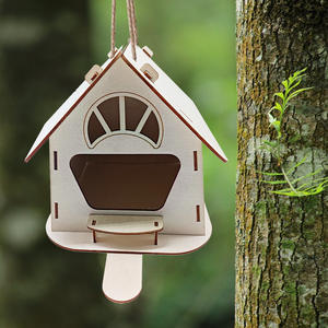 Ahşap süslemeleri asılı ahşap kuş yuvaları kuş besleyiciler el yapımı süsler ve Pet malzemeleri - Product Image 3