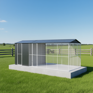 Jaula para Pájaros de 253.94 x 122.05 x 97.24 Pulgadas, Metal Antracita con Almacenamiento para Animales Pequeños - Product Image 2